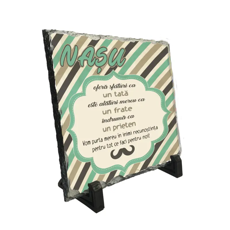 Nasu ofera sfaturi ca un...., piatra ardezie personalizata, cu mesaj model pa045